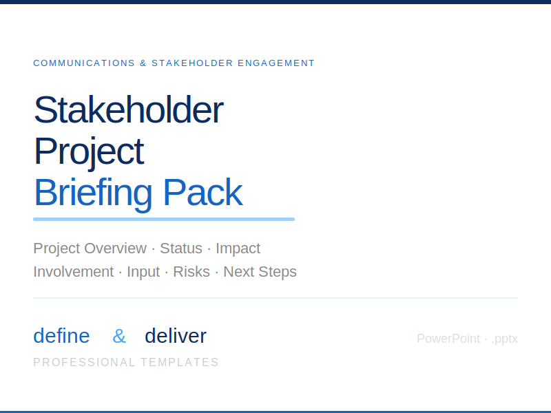 Stakeholder Project Briefing Pack