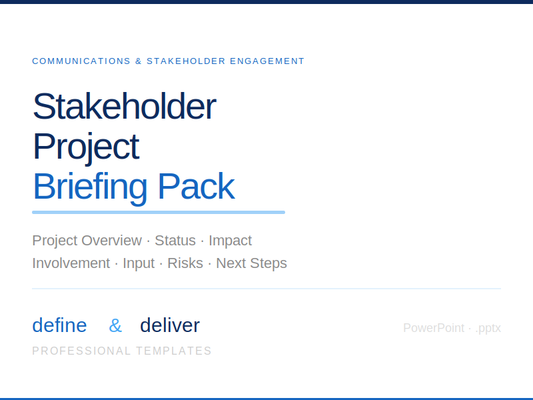 Stakeholder Project Briefing Pack